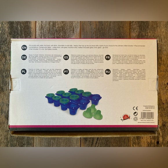 12 Ice Shot Glass Trays | Shot Glasses - Jello Shot Mold New In Box - Picture 6 of 7